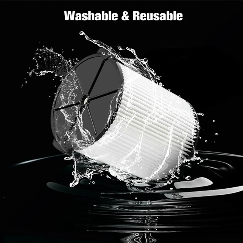 

3X Standard Wet/Dry Vac HEPA Filter Replacement Washable For Ridgid VF4000 Vac 5-20 Gallons Vacuum Cleaner Filter