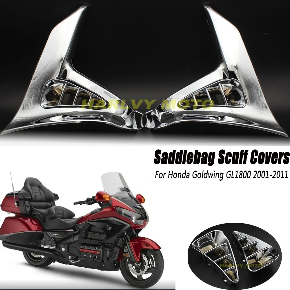

For Honda GL1800 GOLDWING 2001-2011 New Chrome Saddlebag Scuff Covers Trims