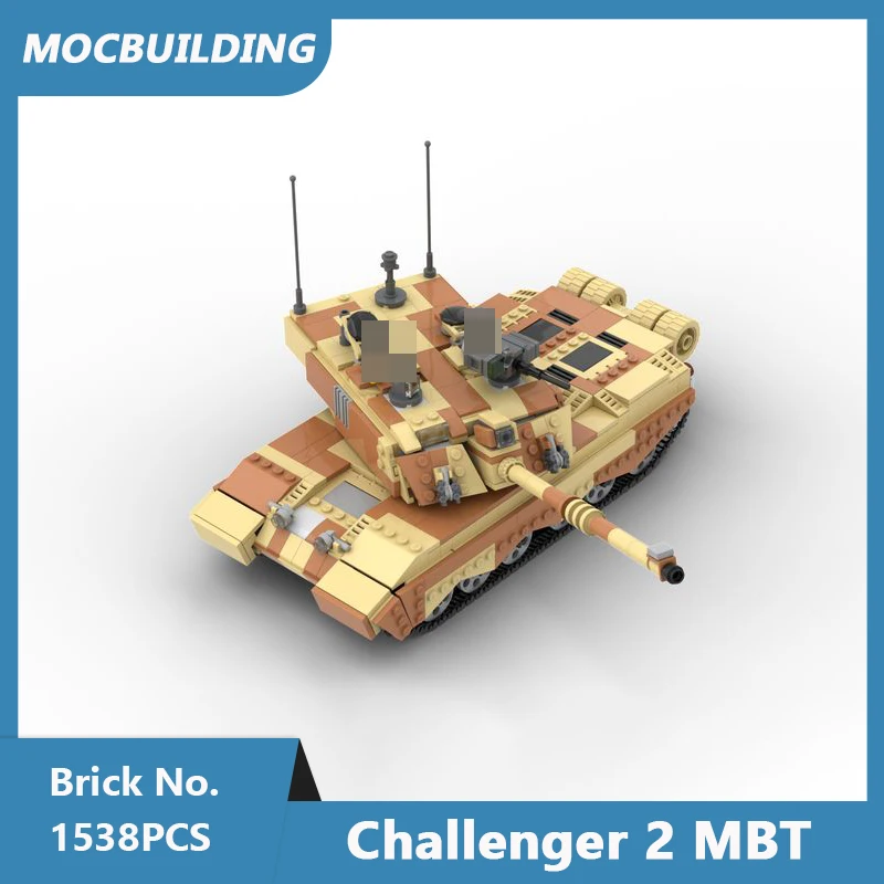 

Конструктор MOC Challenger 2 Основной боевой танк масштаб 1:34 мини модель Сделай Сам сборные кирпичи военные Рождественские Игрушки Подарки 1538 шт.