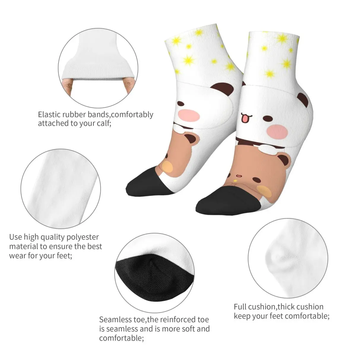 Носки с воздушными шарами Peach And Goma Bubu Dudu Harajuku высококачественные чулки