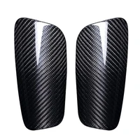 carbon fiber soccer shin guards with carry case breathable professional hard shin pad for kidyouthadult
