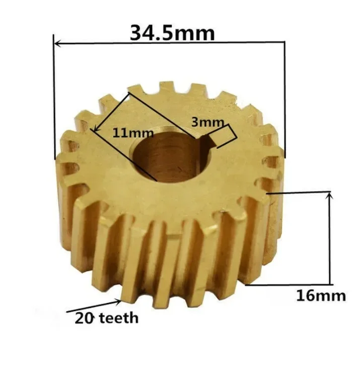 Шестерня сцепления фрезерного станка для Bridgeport B08 Peças CNC червяк привода подачи 1