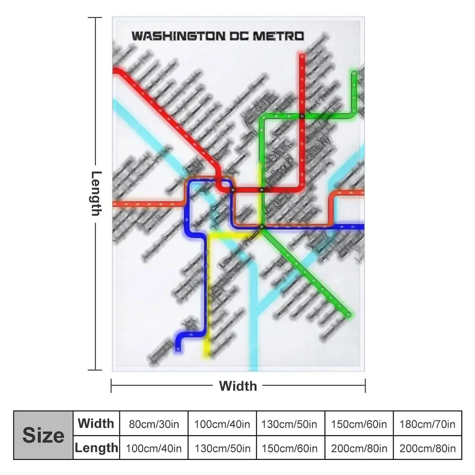 Одеяло Washington DC Metro Map многофункциональные одеяла украшения для диванов