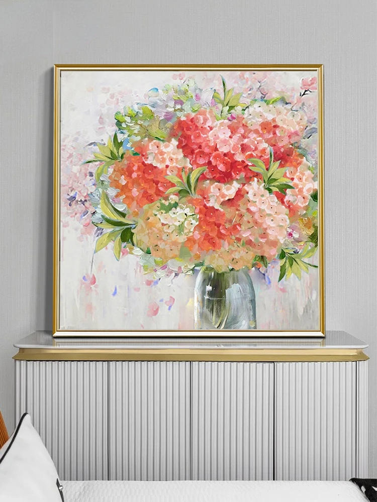 

Simple Restaurant Decoration Hand Painted Oil Painting On Canvas Aisle Bedroom Floral Mural Frameless