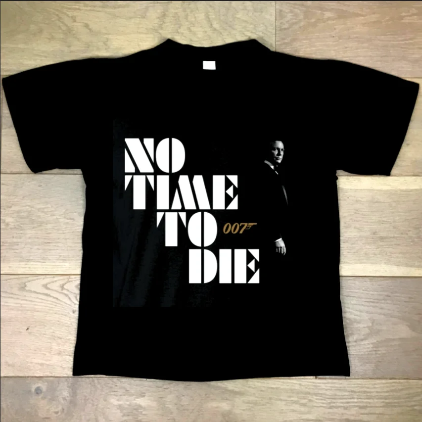 

James Bond 007 No Time To Die Movie Poster Classic Black T-Shirt