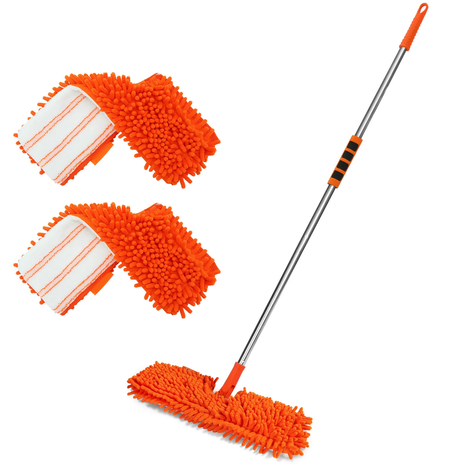 

2 in 1 Dry Wet Mop Double Sided Mop Microfiber Flip 360° Hard Sweeping Mopping Cleaning Tool Household Cleaning Mops US STOCK