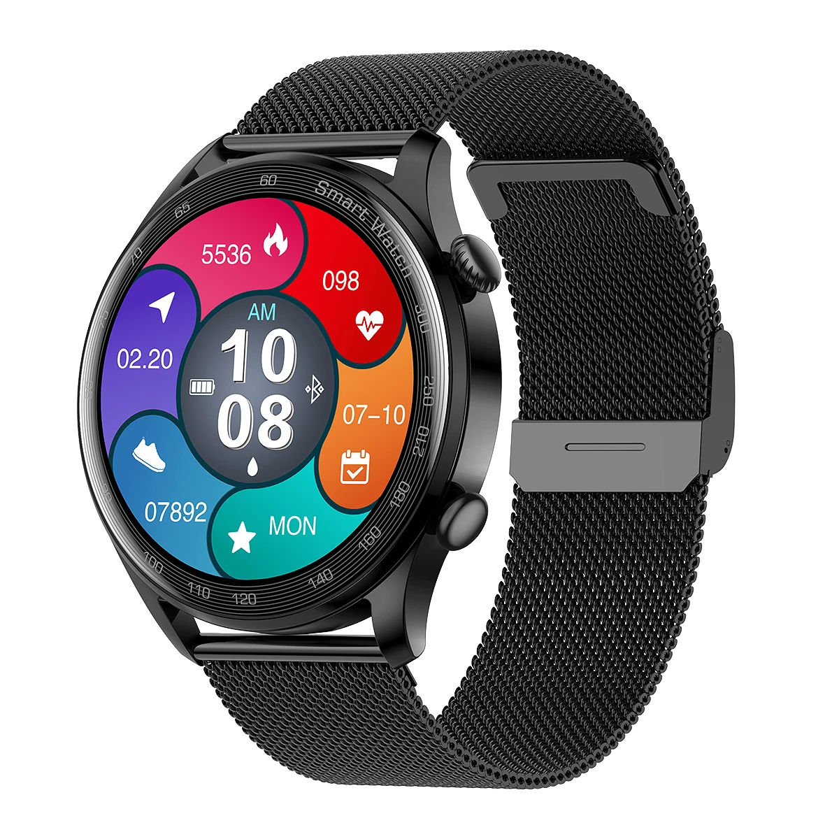 

Hot-Selling AK32 Steel Belt Men And Girl Bracelets NFC BT Sports Smart Watch