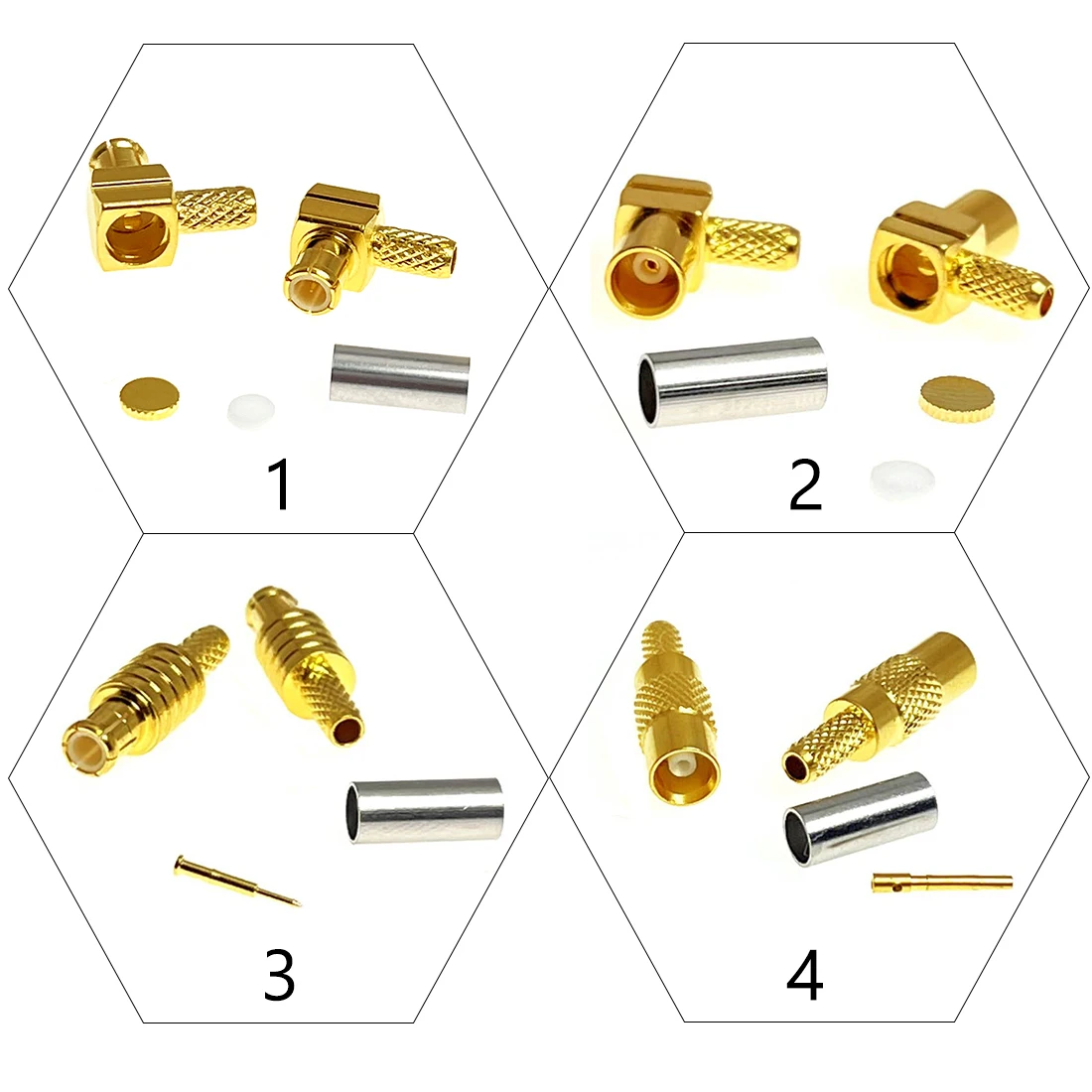 

1pc or 10pcs MCX Male Female Plug Jack RF Coax Connector Crimp for RG316 Cable Straight Right Angle Goldplated Terminal