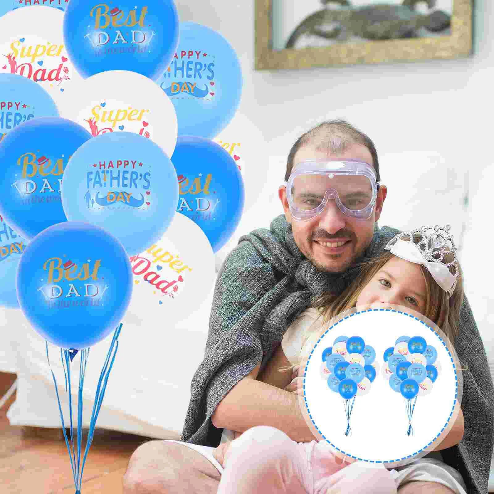 

30pcs Balloons Happy Father' Day Party Supplies Birthday Party Balloon Festival Prop Latex Balloon