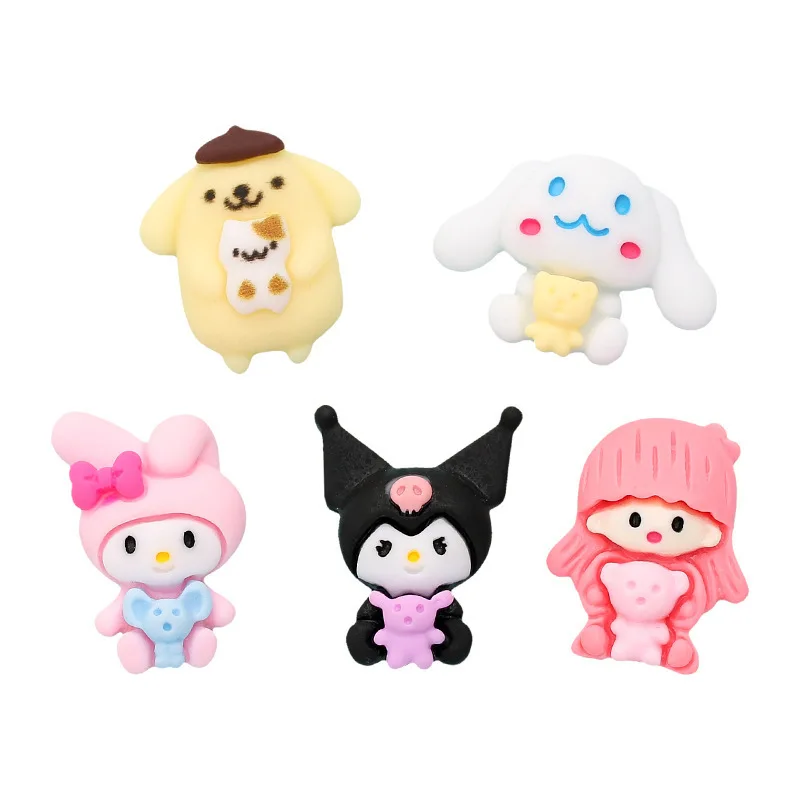 

Симпатичная мультяшная кукла из аниме «My Melody Cinnamoroll Kuromi», чехол для телефона «сделай сам», материал для ювелирных изделий, сумка, резиновые а...