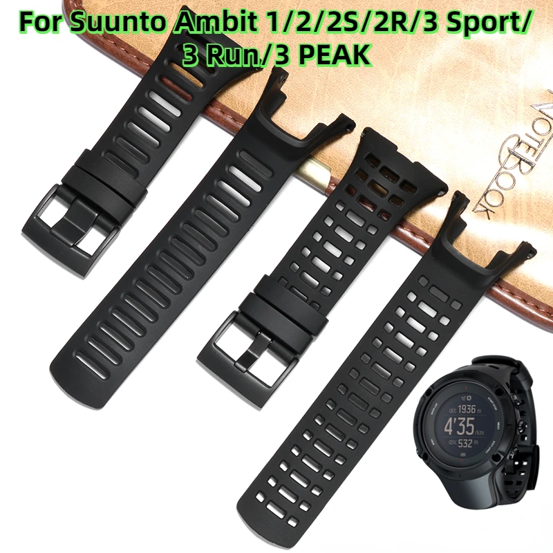 

Outdoor sports silicone strap For SUUNTO Ambit 1 2 2R 2S Run/3 PEAK Men's Watch Rubber Band Screwdriver Watchband Accessories