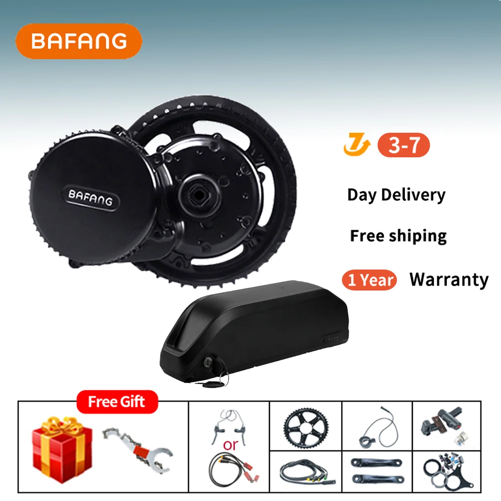 

Bafang Motor BBS02B BBS02 48V 750W Mid Drive Motor 8fun Electric Bike Ebike Conversion Kit 52V20AH 18650 Cell Lithium Battery