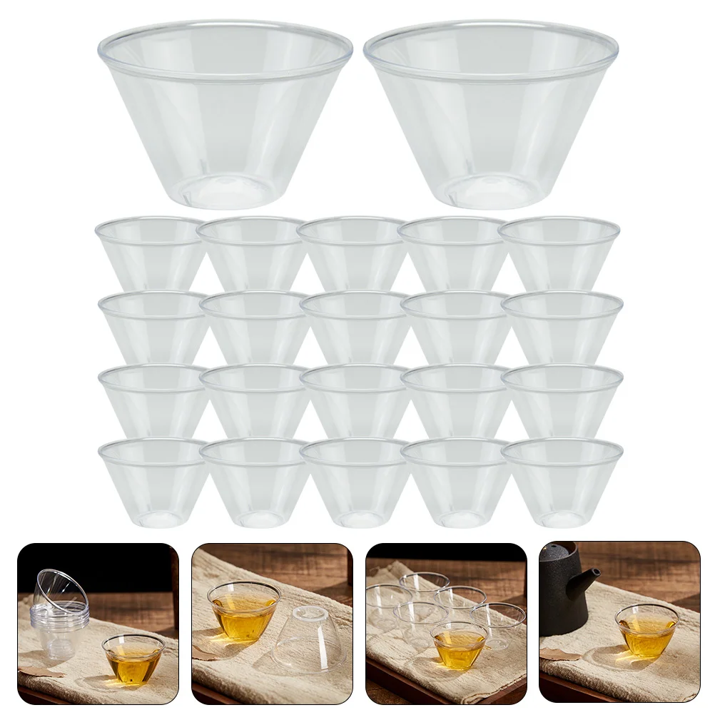 

100pcs Multipurpose Cups Transparent Single Use Cups Airplane Mugs