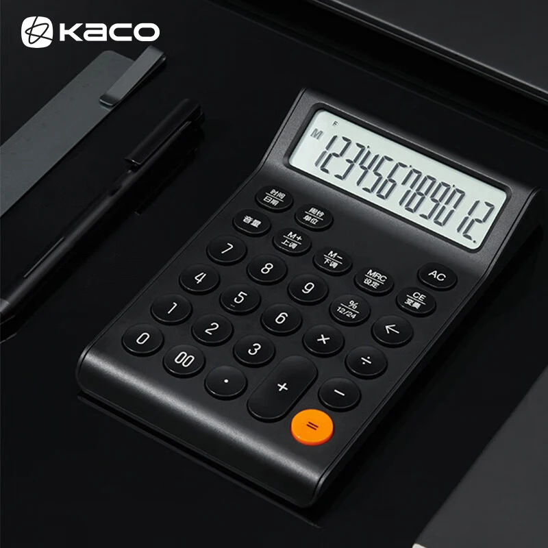 

Kaco Voice Calculator 12 Digit Large Screen 계산기 калькулятор Music Playing Big Button Students Use Computer For ffice Finance