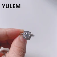 1 carat round moissanite stone ring 925 sterling silver women anniversary proposal promise bands jewelry