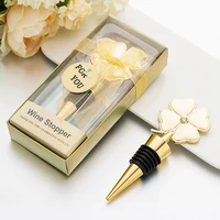 bar accessories home bars four leaf clover shape wine stopper bar supplies small wedding favors for guests gold alloy bar tools