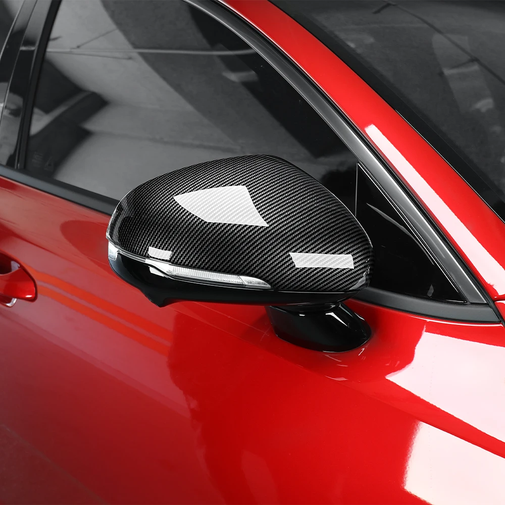 

Для KIA Stinger 2018 2019 2020 2021 2022 2023 стиль из углеродного волокна ярко-черная накладка на боковую дверь зеркала заднего вида