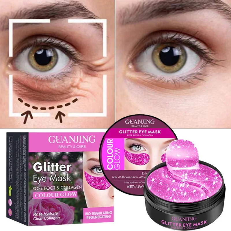 

60PCS Eye Mask Anti Wrinkle Fade Fine Lines Remove Dark Circle Eye Bags Puffiness Moisturizing Brighten Collagen Gel Eye Care