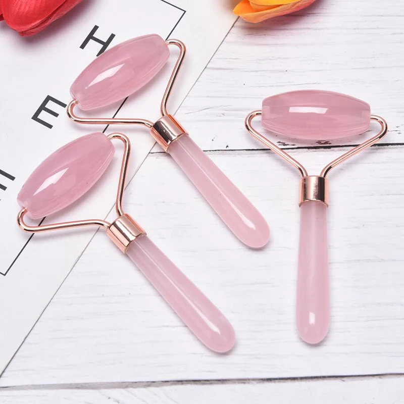 

Hot Rose Crystal Face Lift Massager Crystal Roller Facial Massage Relaxation Resin Beeswax Roller Beauty Skin Tool