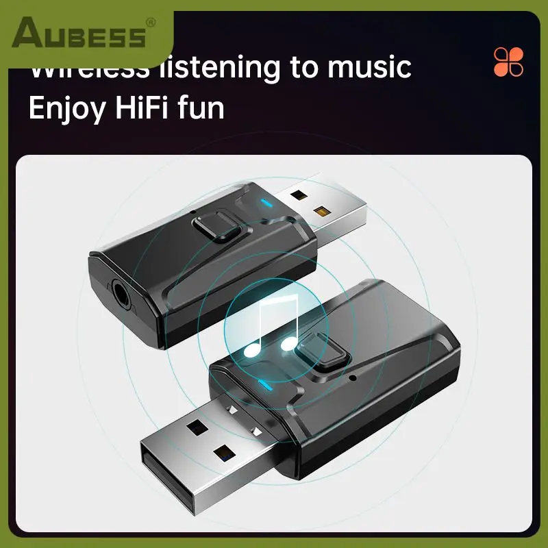 

For Tv Car Pc Dual Output Mode Aux Adapter Usb Wireless Usb Wireless Receiver Hifi Audio Receiver 3.5mm