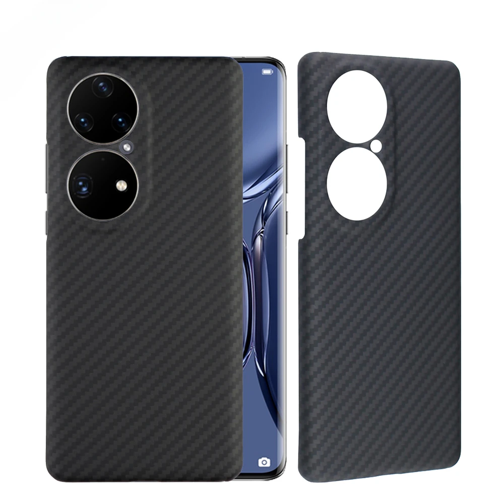 

Dropshipping Real Aramid Fiber Carbon Fiber For HUAWEI P50 Pro Ultra-thin Anti-drop Huawei P50 Mobile Phone Hard CASE Cover