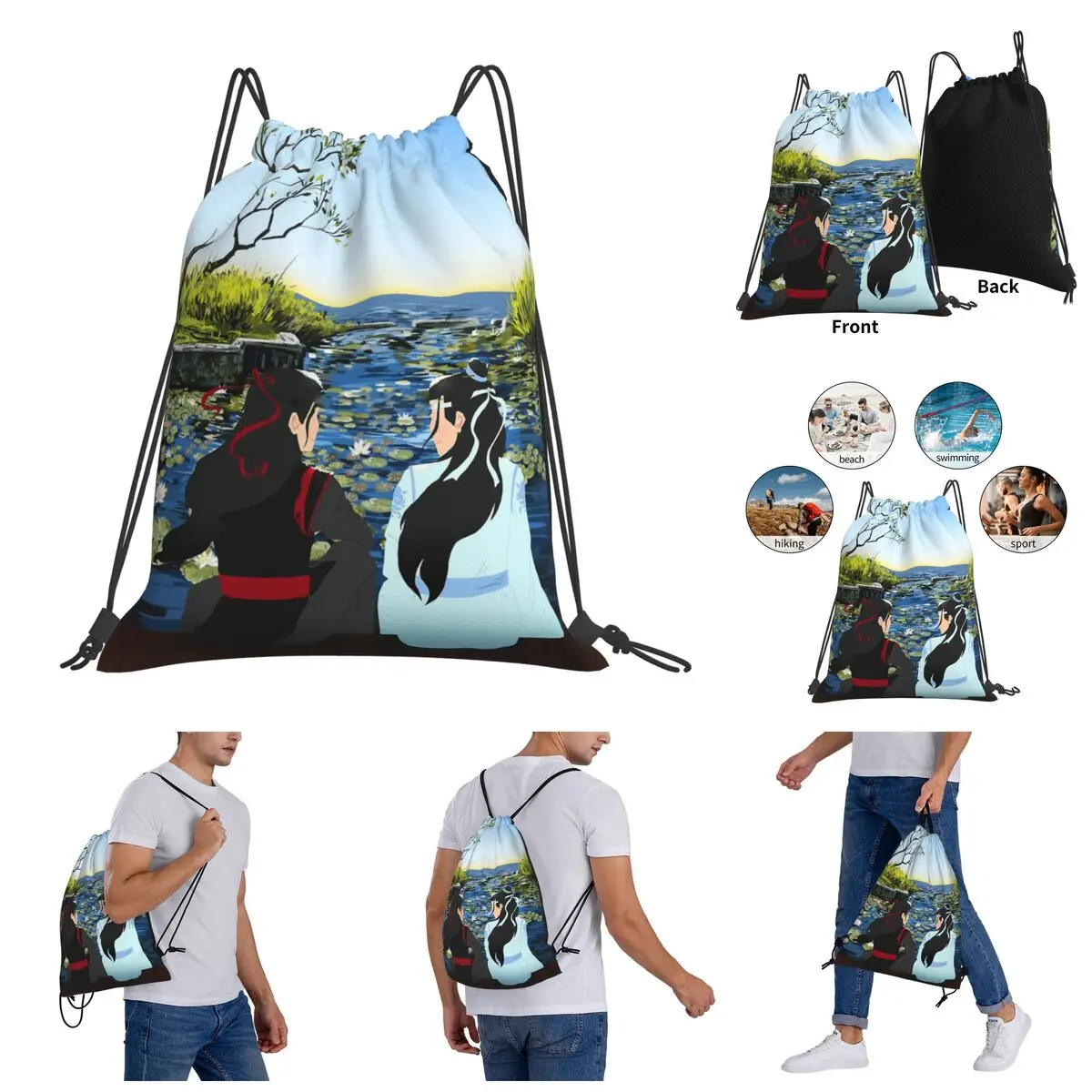 

Backpack Humor Graphic Drawstring Bags Gym Bag The Untamed (2) Unique Outdoor Portable Backpack