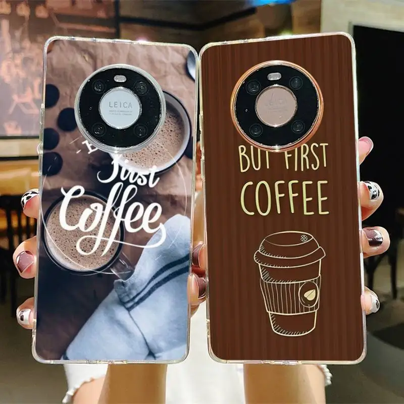 

OK But First Coffee Phone Case for Samsung S21 A10 for Redmi Note 7 9 for Huawei P30Pro Honor 8X 10i cover