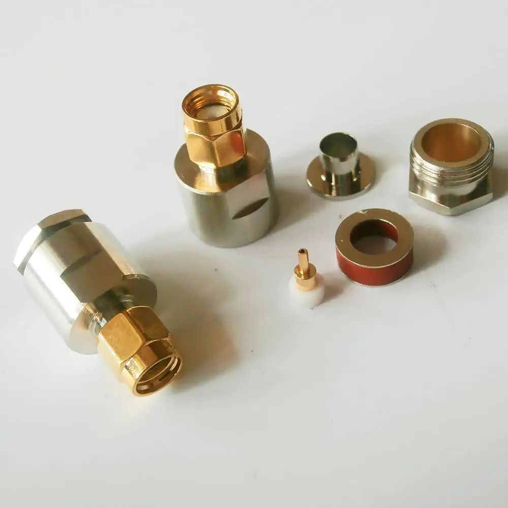 1X шт RP-SMA RPSMA RP SMA Штекерный зажим для припоя RG5 RG6 LMR300 RG304 5D-FB кабель прямые золотые