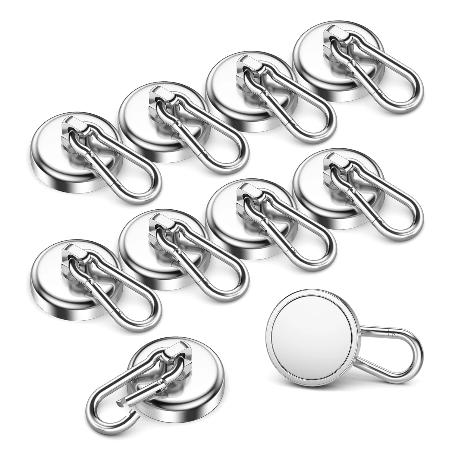 

Суперсильный Неодимовый Магнит-карабин, Магнитное Кольцо, 49 Фунтов, Круглое Основание, Вращающаяся Магнитная Присоска