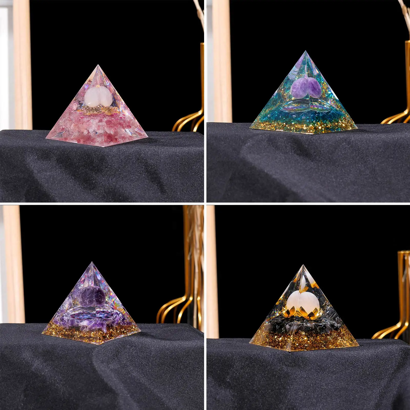 

Кристаллы в виде пирамиды, новые вдохновляющие радужные планеты, искусственные камни, способствующие богатству и процветанию, Исцеляющие к...