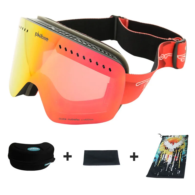 

Winter New Ski Eyewear Spherical Double Layer Goggles Anti-fog Windproof Men Women Glasses Mountaineering Outdoor Sports Mask