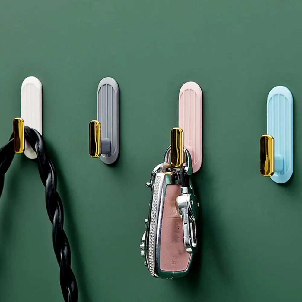 

Traceless Hook No Punching Decorative Self Adhesive ABS Behind Door Clothes Hook Household Supplies Kitchen Bathroom Storage
