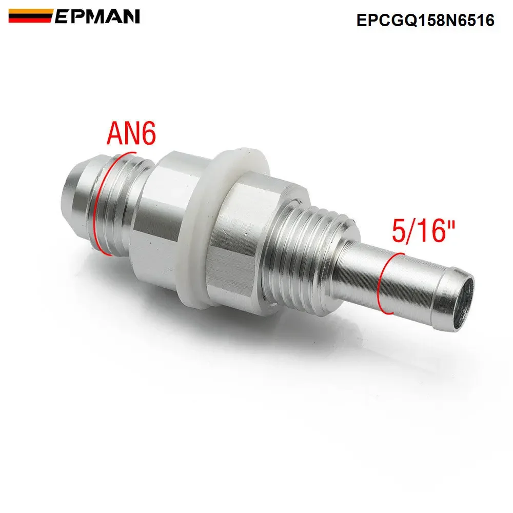 

EPMAN AN6/AN8 Раструбная переборка с наружной резьбой на 5/16 "или 3/8" Шланговый фитинг Адаптер Алюминий для топливного насоса Бак Модифицированный автомобиль