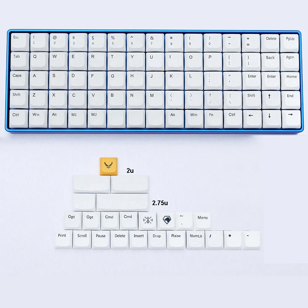 Фото Набор сублимационных кейкапов XDAL PBT DSA Profile Cross Switch, оригинальные кастомные кейкапы ручной работы для механических клавиатур №2