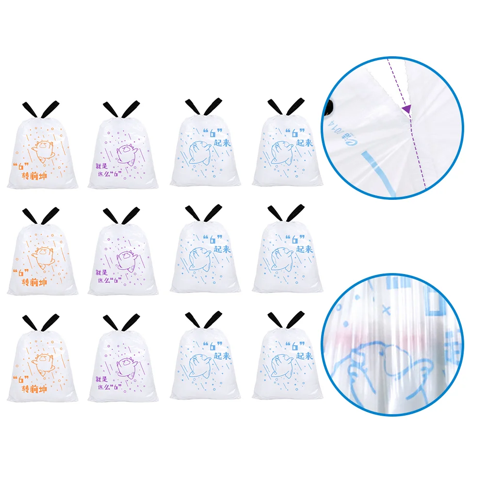 

69Pcs Thickened Refuse Bag Household Rubbish Holder Portable Garbage Holder