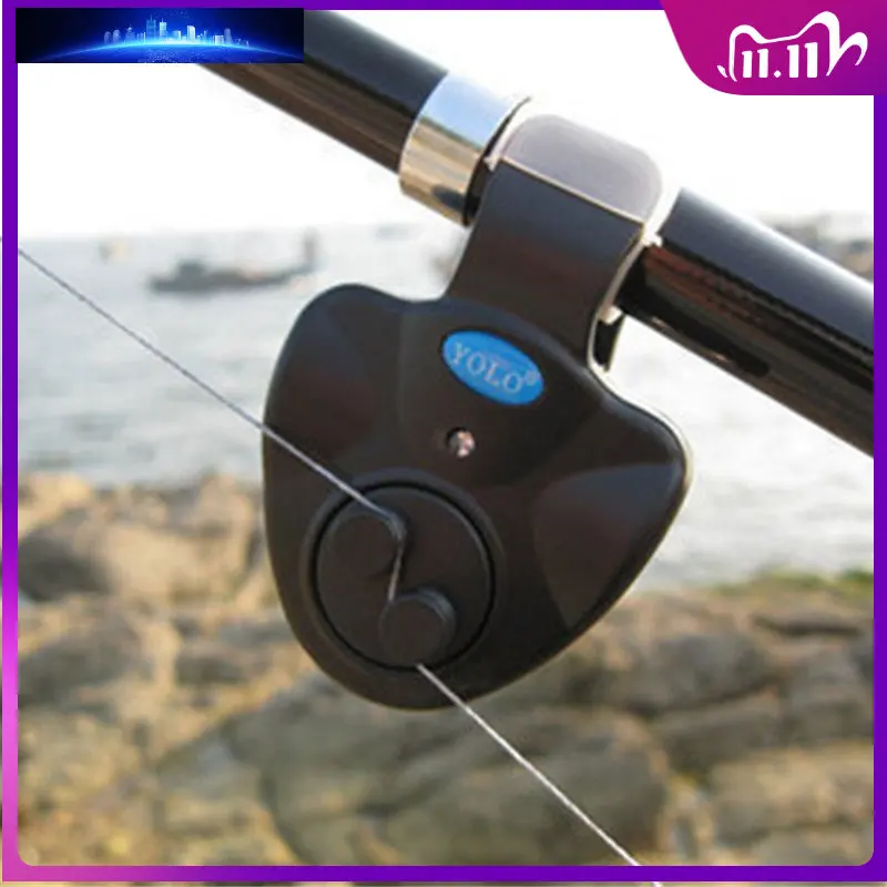 

Echo Sounder LED Light Fishing Bite Alarms Line Gear Indicator Alert Buffer Fishing Rod Electronic Fish Finder Sound Alert 2022