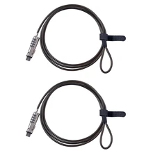 2X 4 Digital Universal Lock USB Laptop Security Cable Lock For Computer