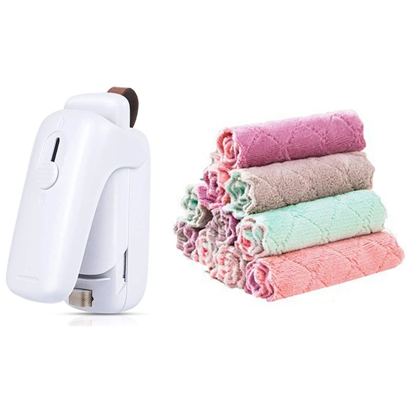 

1 мини-упаковщик, 2 в 1 Мини-Термоупаковщик и 15 шт. двусторонних салфеток для посуды