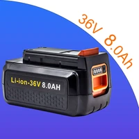 rechargeable battery 18650 for black decker 36v 8000mah lithium battery power tool replacement lb20 lbx20 lbxr20