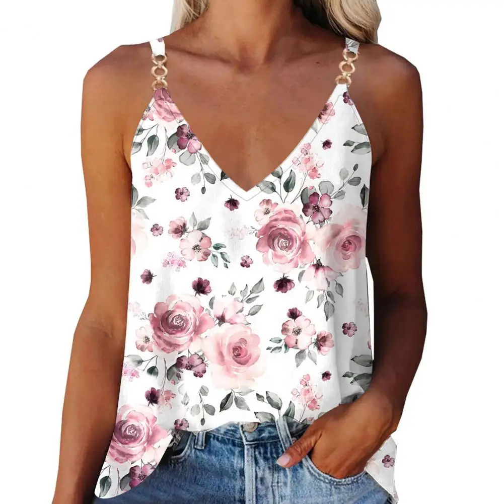 

Terrific Women Tank Top Comfortable Camis Summer Blouse Hoop Lady Top