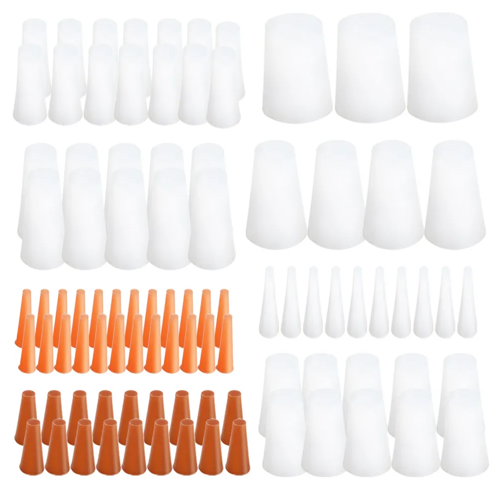 100Pcs High Temp Masking Plugs Silicone Cone Plugs Assortment Kit Car Accessories High-quality Maintenance Kit For Painting Ect