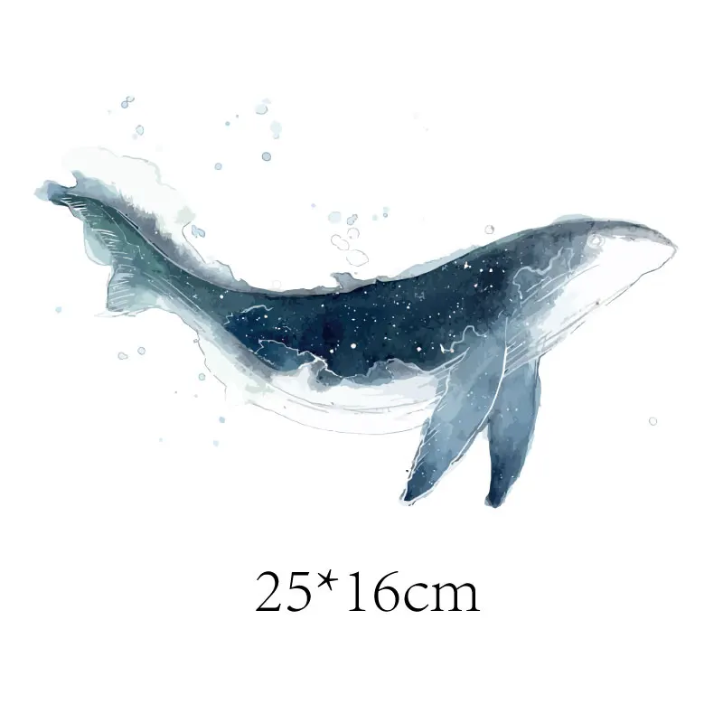 

Iron on Cartoon Fish Patches Animals Heat Transfer Stickers on Clothes Thermoadhesive Patches for Clothing T-shirts Appliques