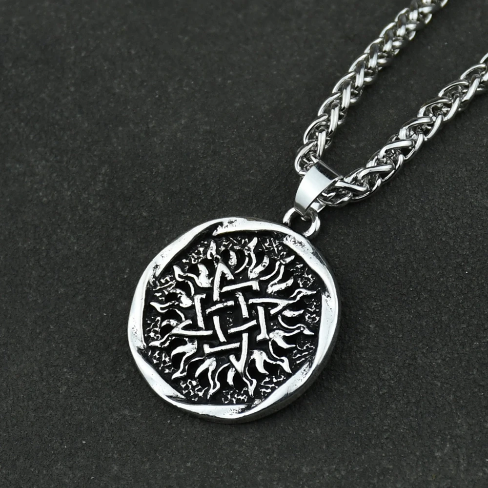 Квадратный кулон Сварога славянский паганский мужской ожерелье Россия Звезда Славянского Солнца цветок амулет древний талисман ювелирные изделия.