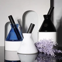 2pcs 220ml funnel shape empty reed diffuser glass container essential oil bottle home fragrance diffuser decorative bottle