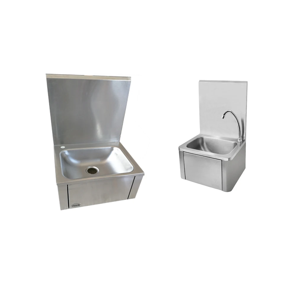 

school use stainless steel wall mount basin small hand washing sink with knee operated