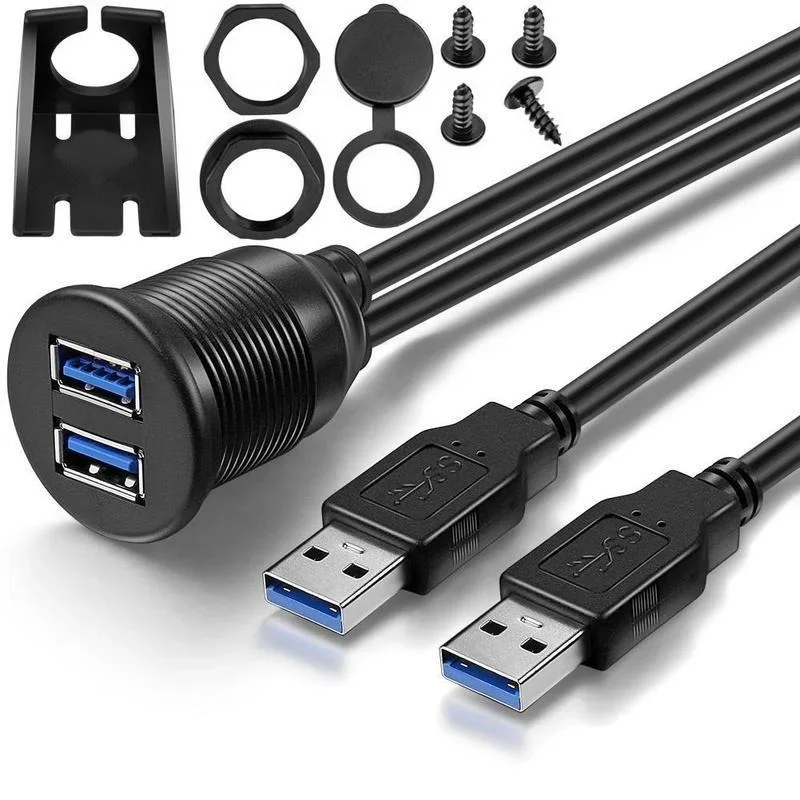 Удлинительный кабель с двумя USB-портами 3,0 «папа»-«мама» USB 3,0 для ...