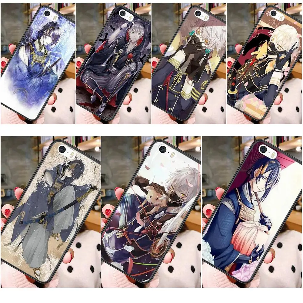 

For iPhone 13 12 11 Pro Max 6 X 8 6S 7 Plus XS XR Mini 5S SE 7P 6P Black Etui Silicone Back Touken Ranbu Online Sexy