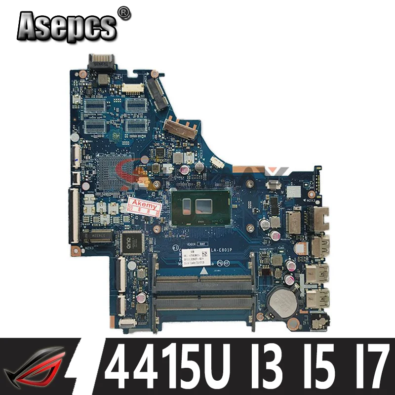 

For HP 250 G6 15-BS Laptop Motherboard W/ 4415U I3-7th GenU I5-7th Genu I7-7th GenU Mainboard withVGA CSL50/CSL52 LA-E801P