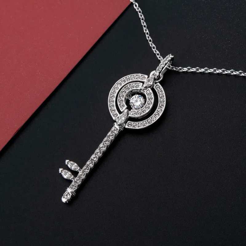 

Ювелирные изделия SWA высокого качества, модное ожерелье с подвеской, Женская цепочка до ключиц, подарок на день Святого Валентина