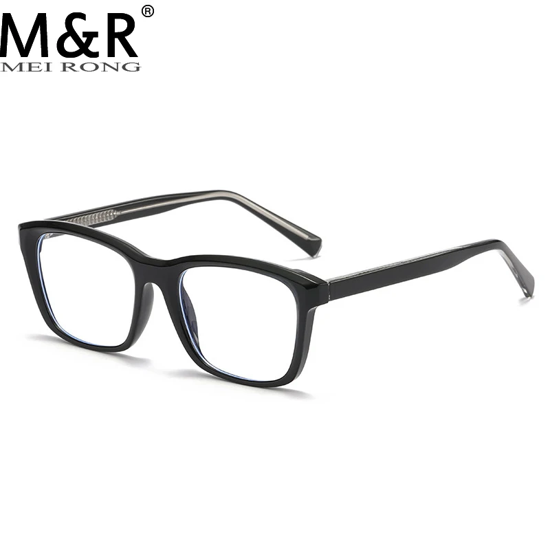 

2023 Fashion New Product Women's TR90 Anti Blue Sunglasses Personalized Transparent Square Eyeglass Frame Men's Reading Glasses